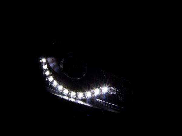 ANZO 2006-2008 Audi A3 Projector Headlights Black (R8 LED Style) Sale - Image 3